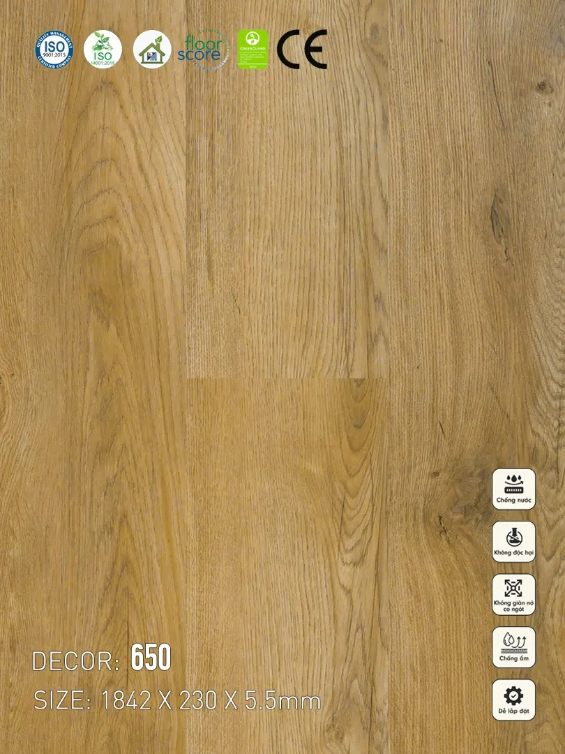 650 Sàn nhựa Vina Spc 5.5mm