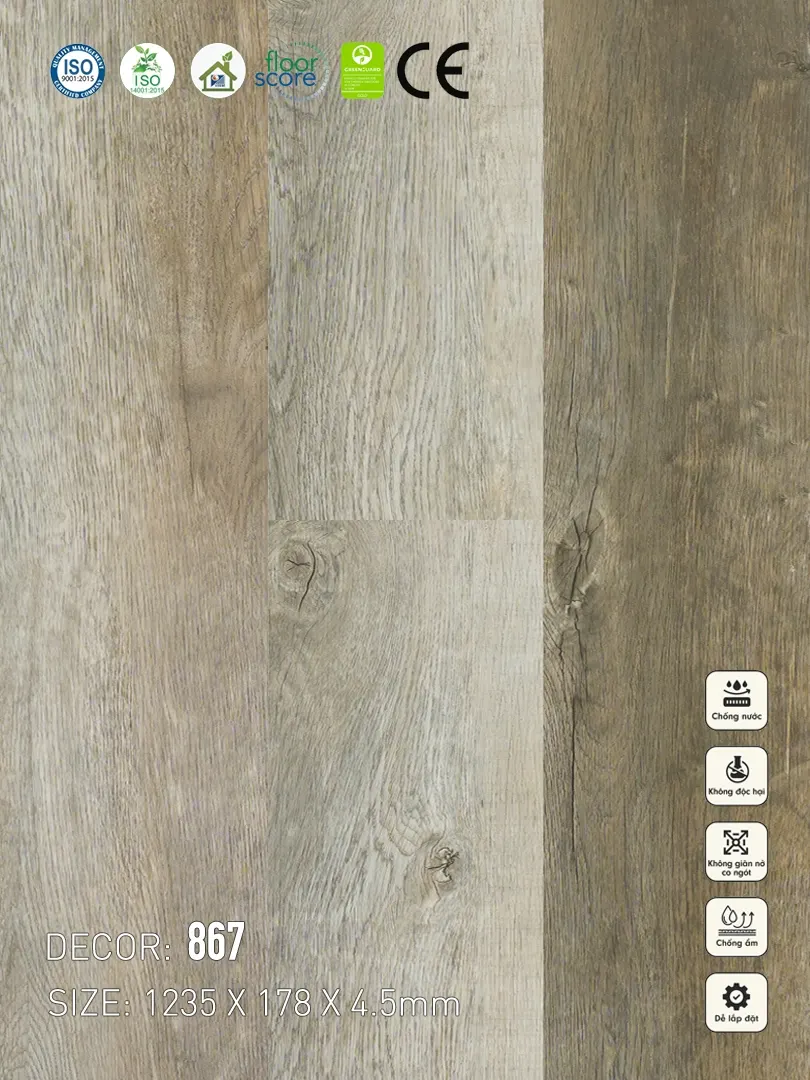 Sàn nhựa VinapoLy 4.5mm 867