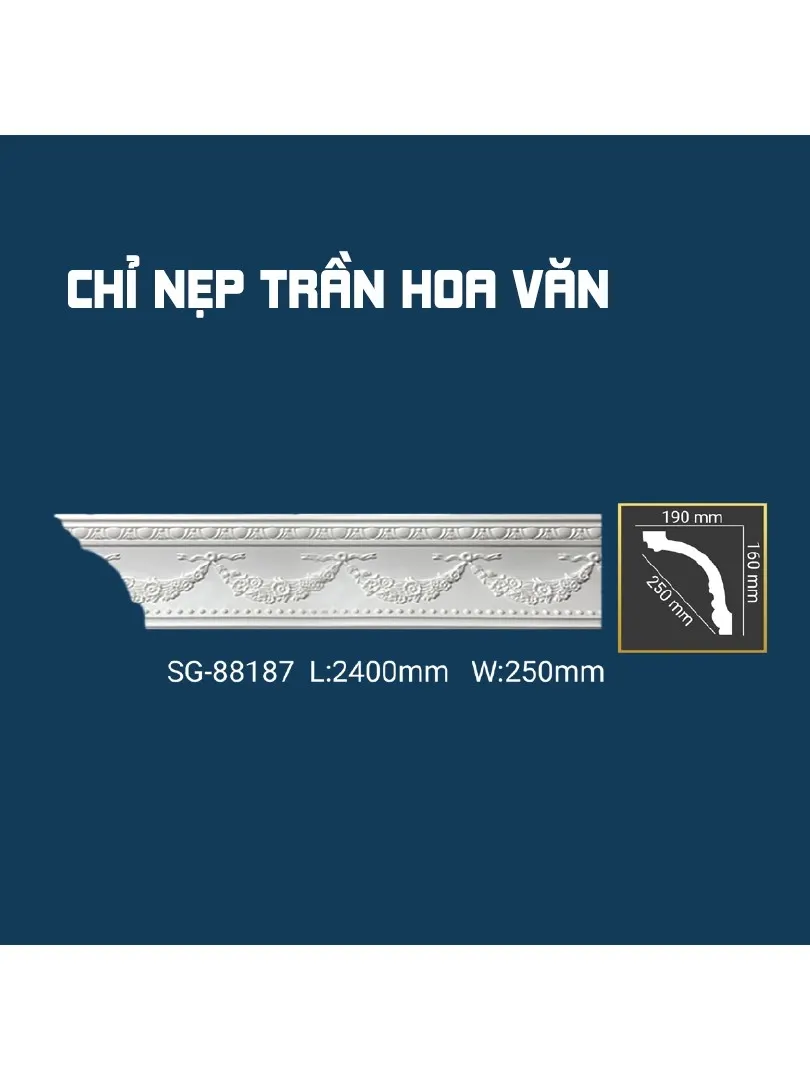 Chỉ Nẹp Trần Hoa Văn SG-88187