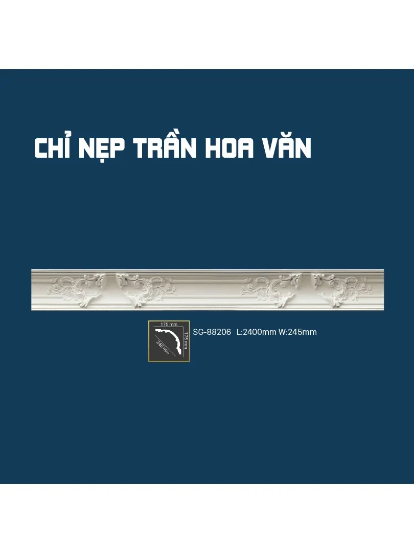 Chỉ Nẹp Trần Hoa Văn SG-88206