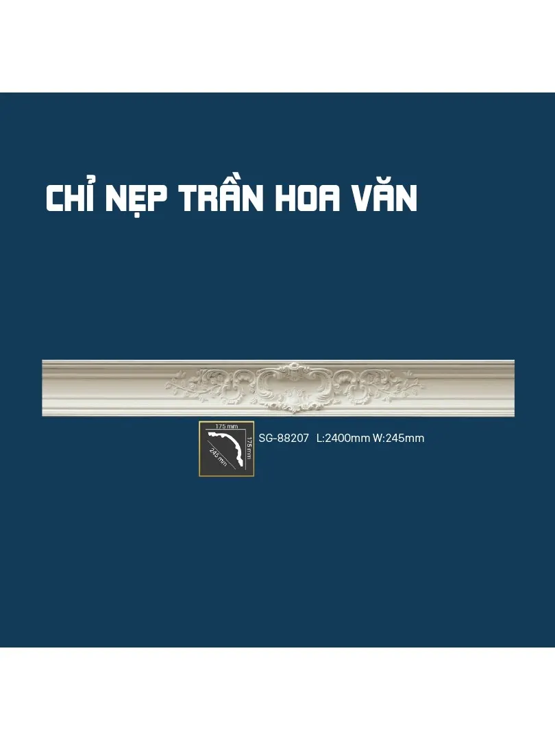 Chỉ Nẹp Trần Hoa Văn SG-88207