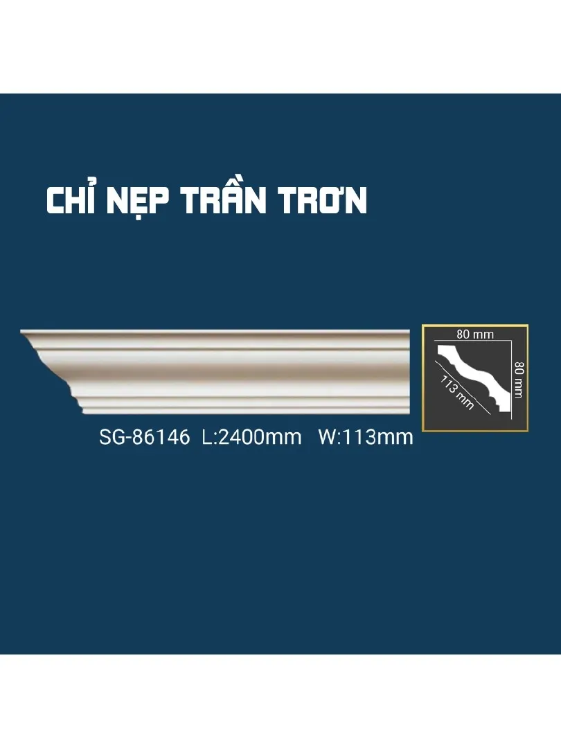 Chỉ Nẹp Trần Trơn SG-86146
