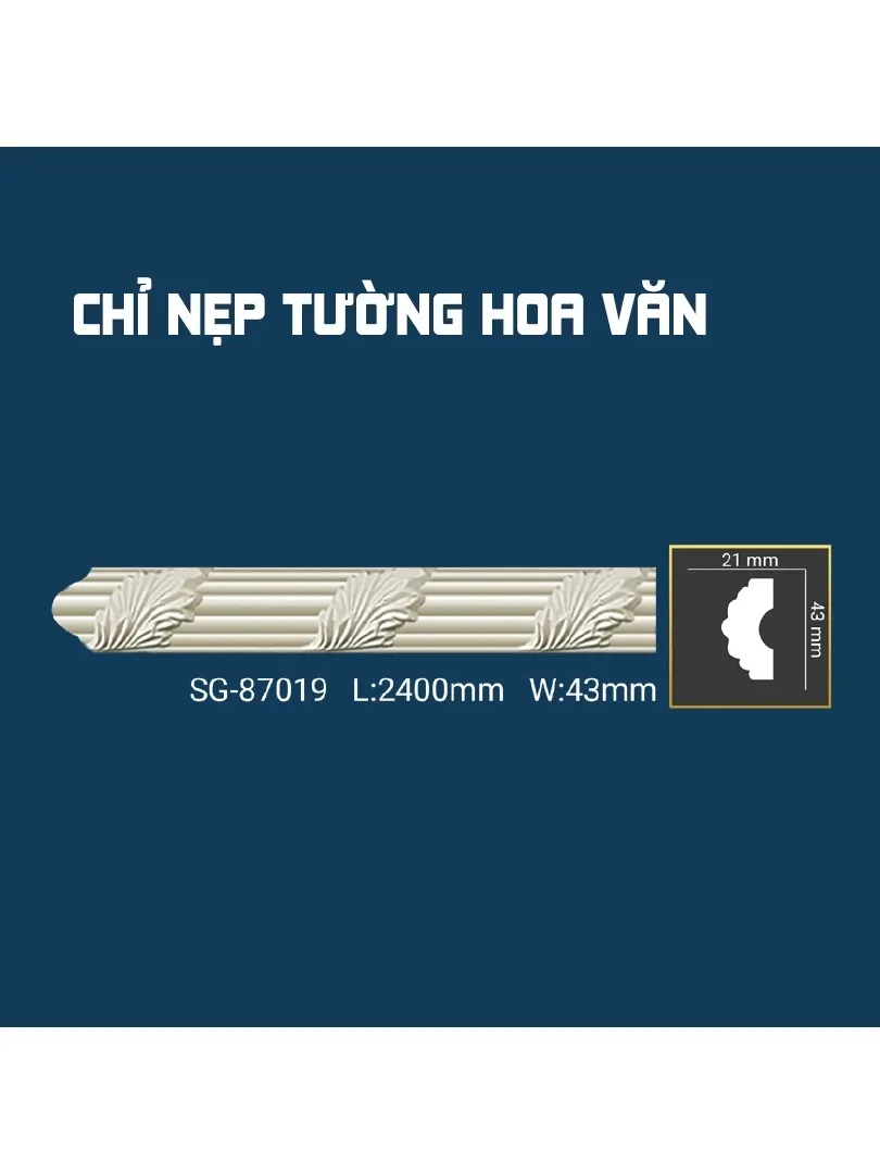 Chỉ Nẹp Tường Hoa Văn SG-87019