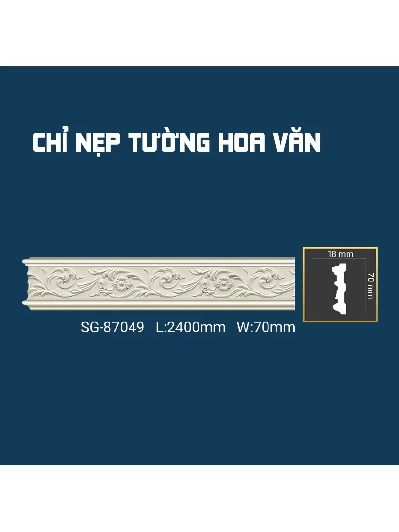 Chỉ Nẹp Tường Hoa Văn SG-87049
