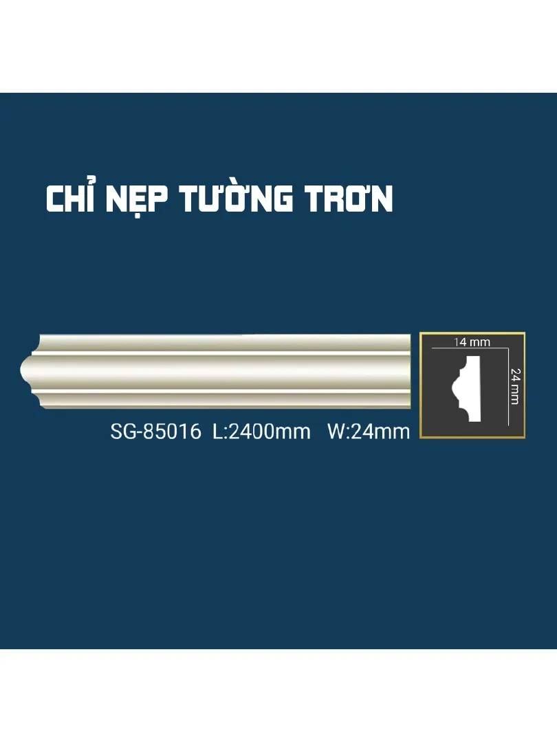 Chỉ Nẹp Tường Trơn SG-85016