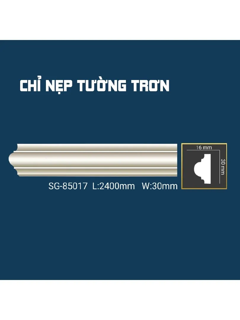 Chỉ Nẹp Tường Trơn SG-85023