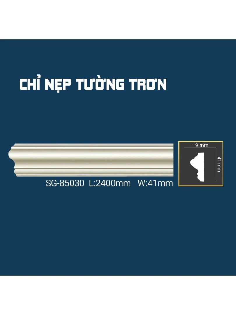 Chỉ Nẹp Tường Trơn SG-85030