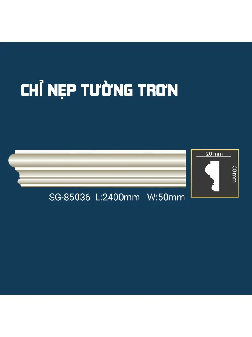 Chỉ Nẹp Tường Trơn SG-85036