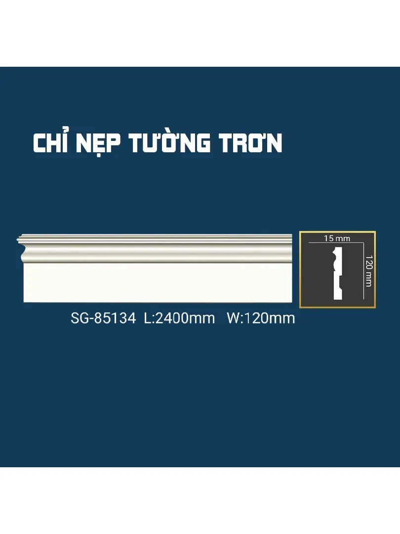 Chỉ Nẹp Tường Trơn SG-85134
