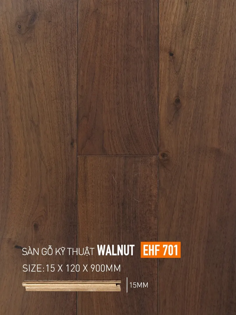 Sàn Gỗ Horme Engineered Walnut EHF701