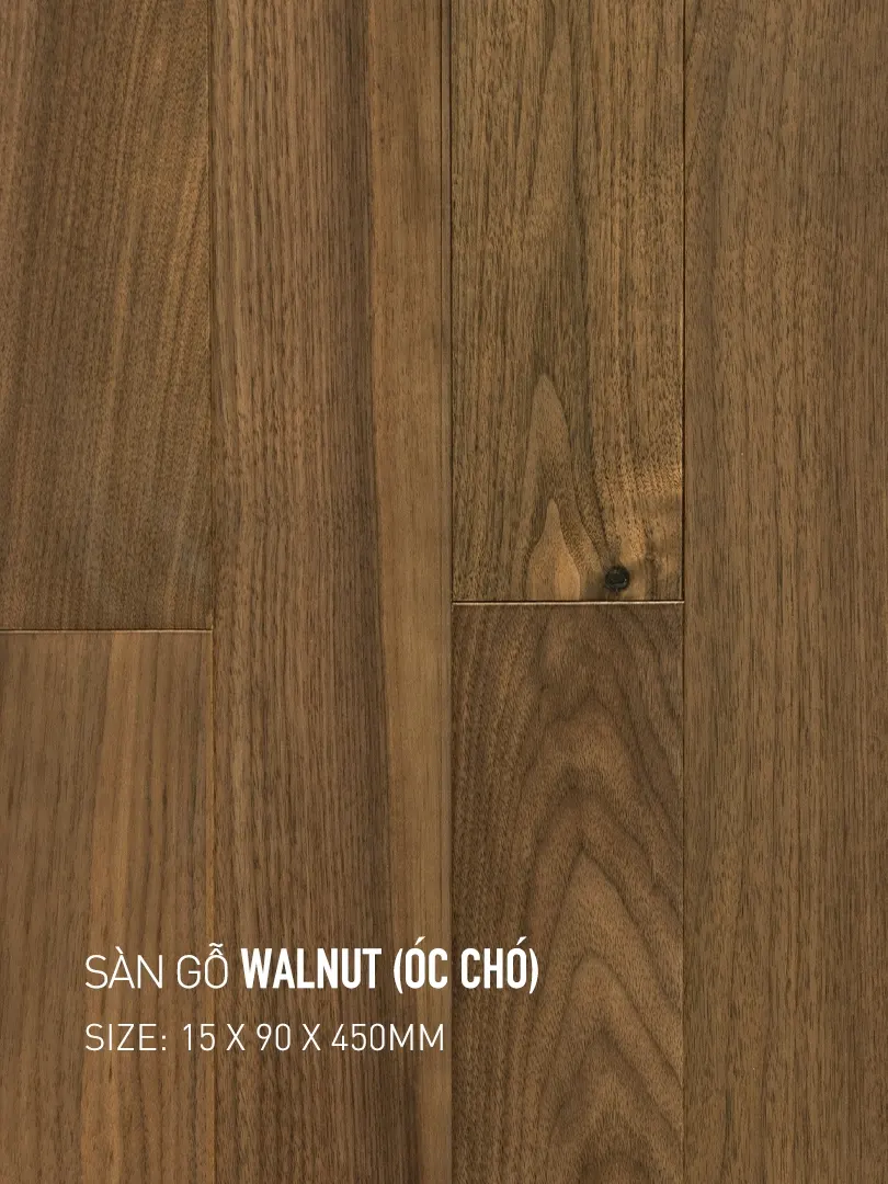 Sàn gỗ Walnut 90x450mm