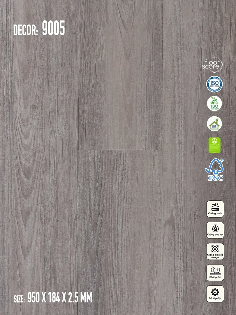 Sàn nhựa Galaxy Vân Gỗ 9005