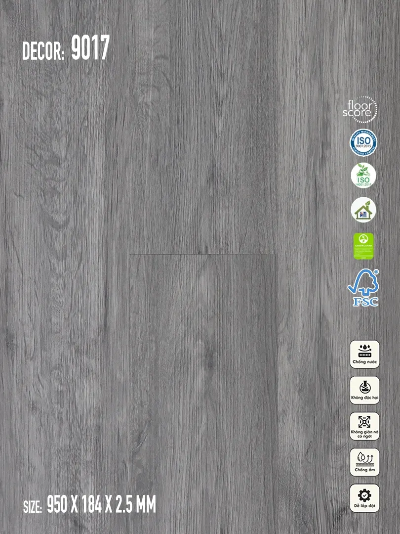 Sàn nhựa Galaxy Vân Gỗ 9017