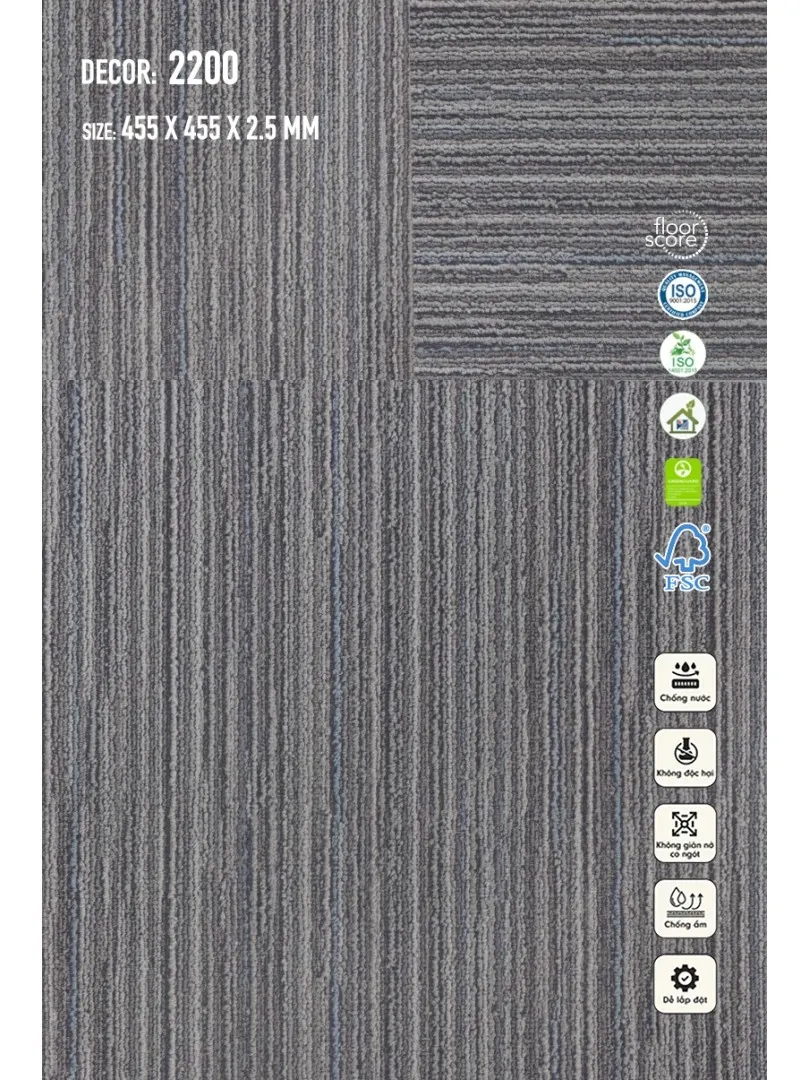 Sàn Nhựa Galaxy Vân Thảm 2200