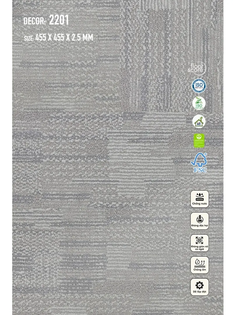Sàn Nhựa Galaxy Vân Thảm 2201