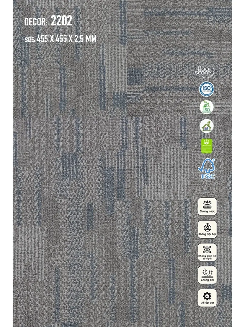 Sàn Nhựa Galaxy Vân Thảm 2202