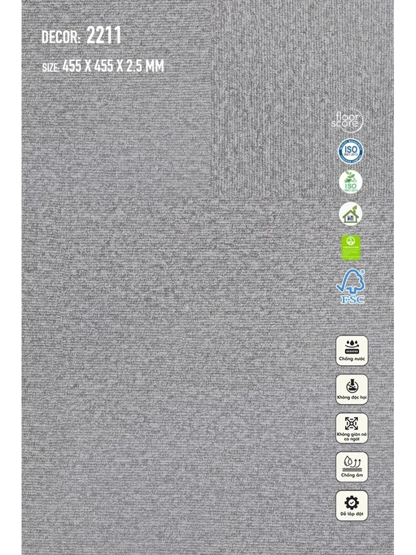 Sàn Nhựa Galaxy Vân Thảm 2211