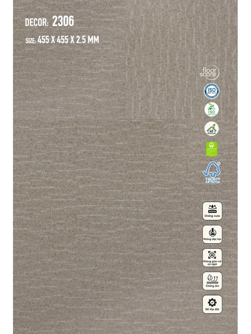 Sàn Nhựa Galaxy Vân Thảm 2306