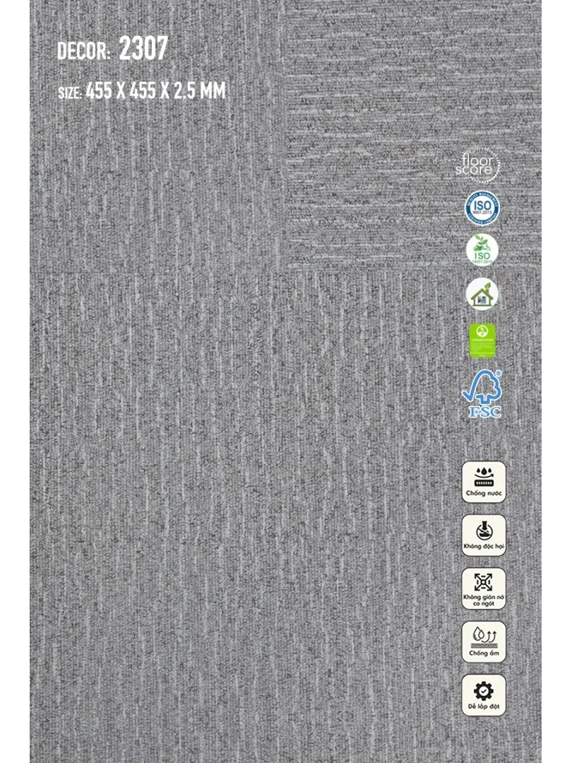 Sàn Nhựa Galaxy Vân Thảm 2307