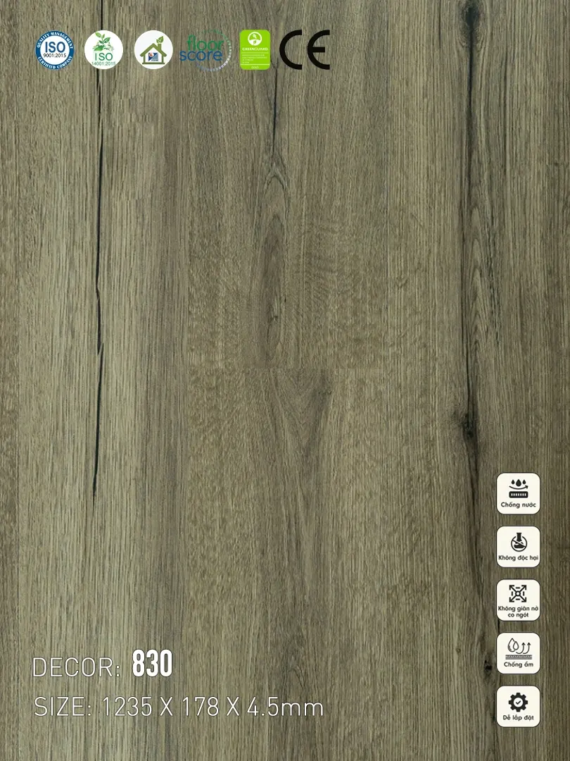 Sàn nhựa VinapoLy 4.5mm 830