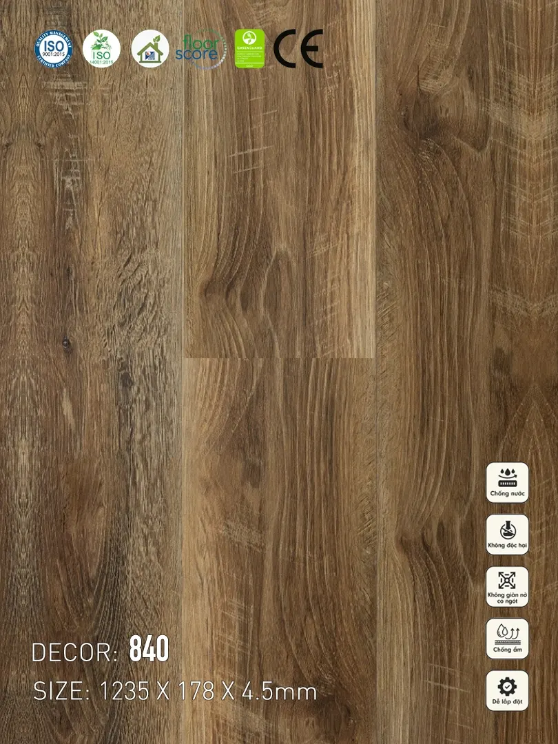 Sàn nhựa VinapoLy 4.5mm 840