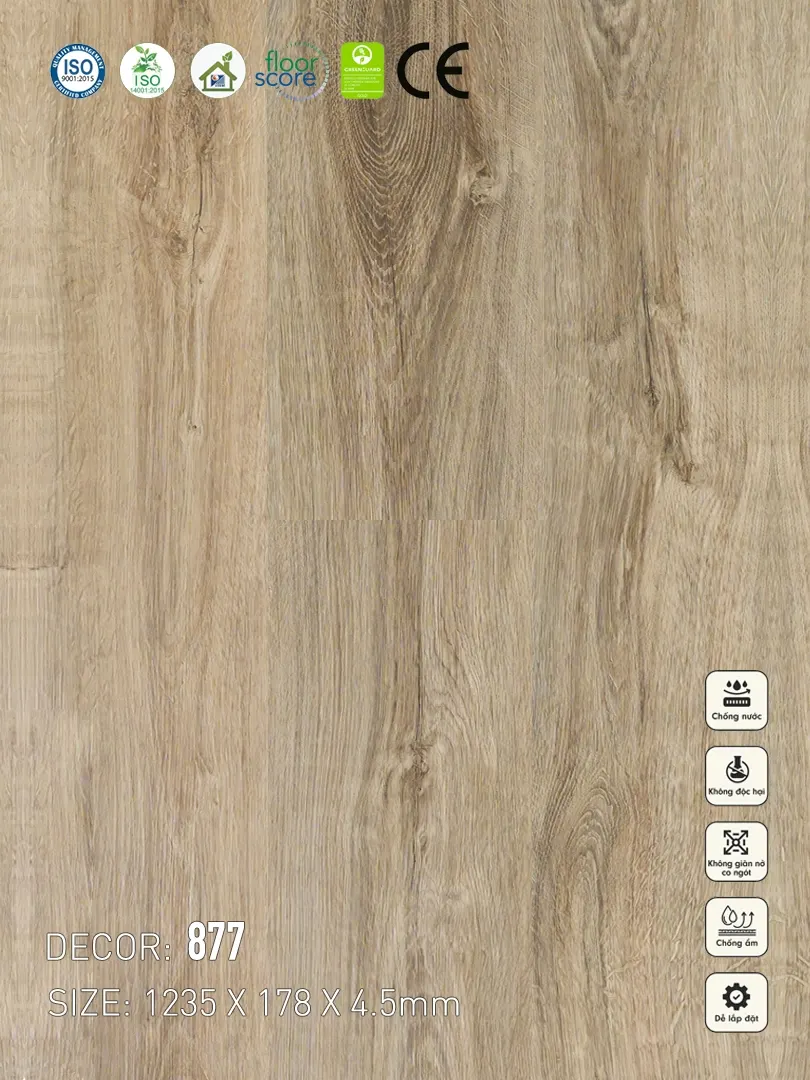 Sàn nhựa VinapoLy 4.5mm 877