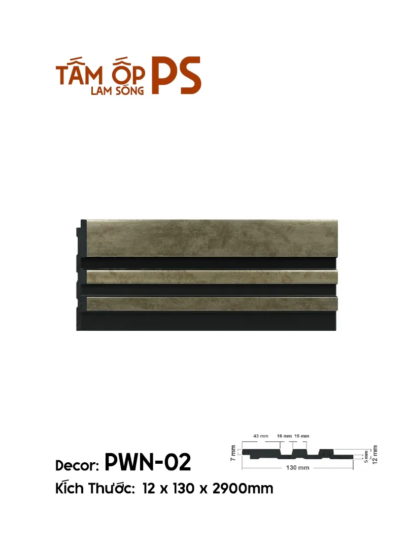 Tấm Ốp Lam Sóng PS PWN-02