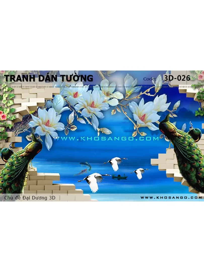 Tranh dán tường Đại Dương 3D 3D-026