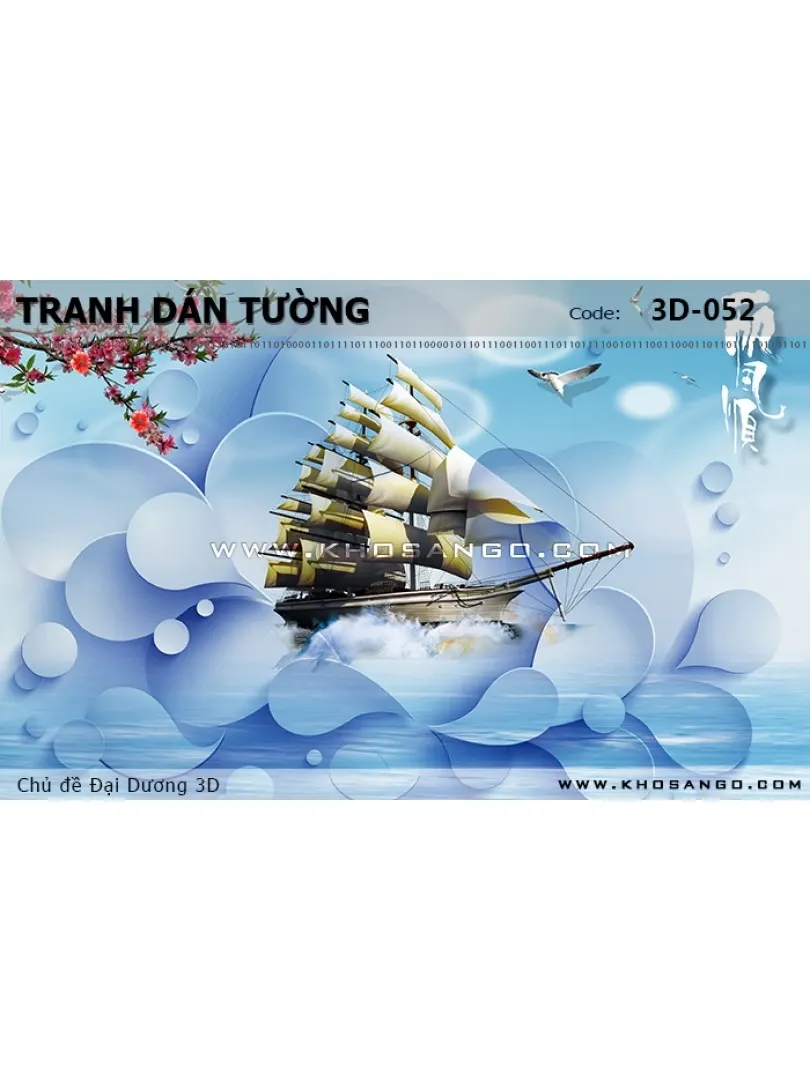 Tranh dán tường Đại Dương 3D 3D-052