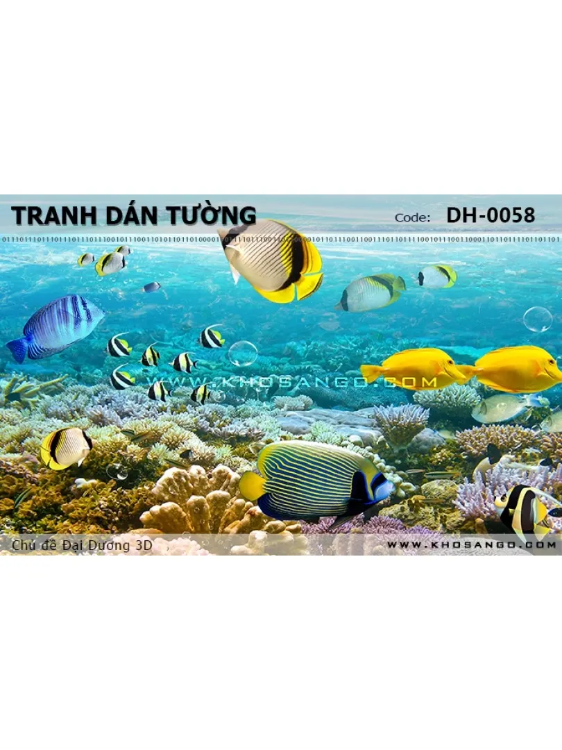 Tranh dán tường Đại Dương 3D DH-0058