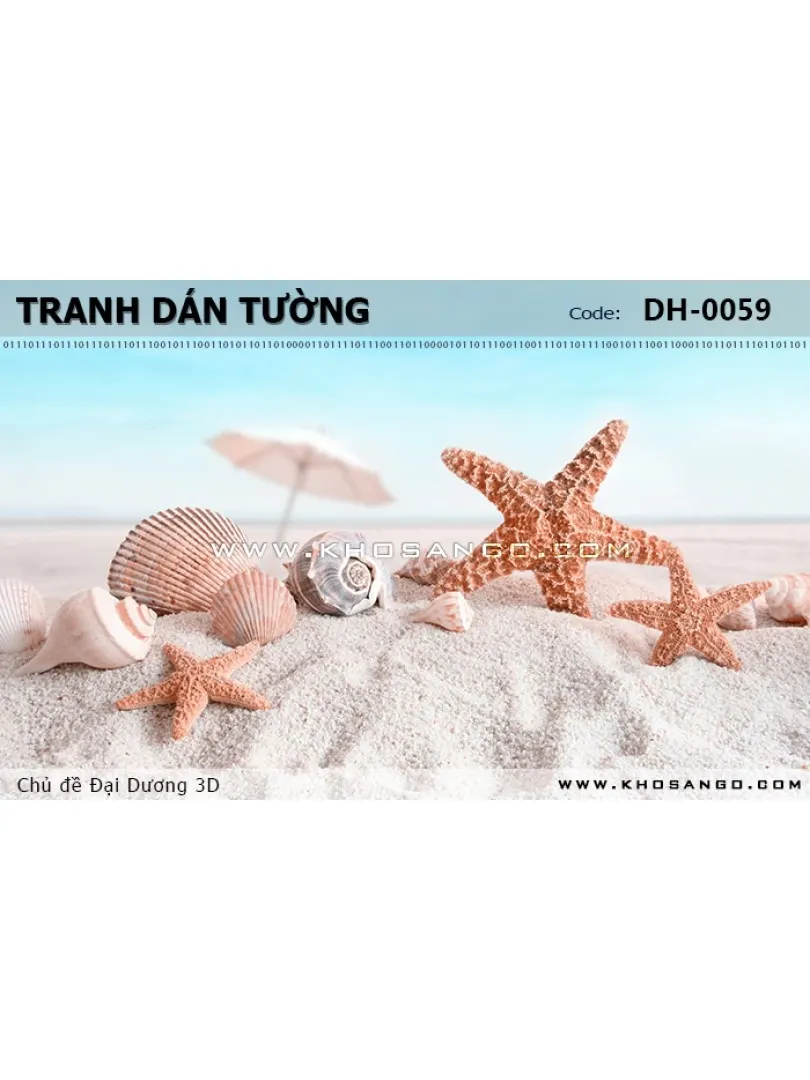 Tranh dán tường Đại Dương 3D DH-0059