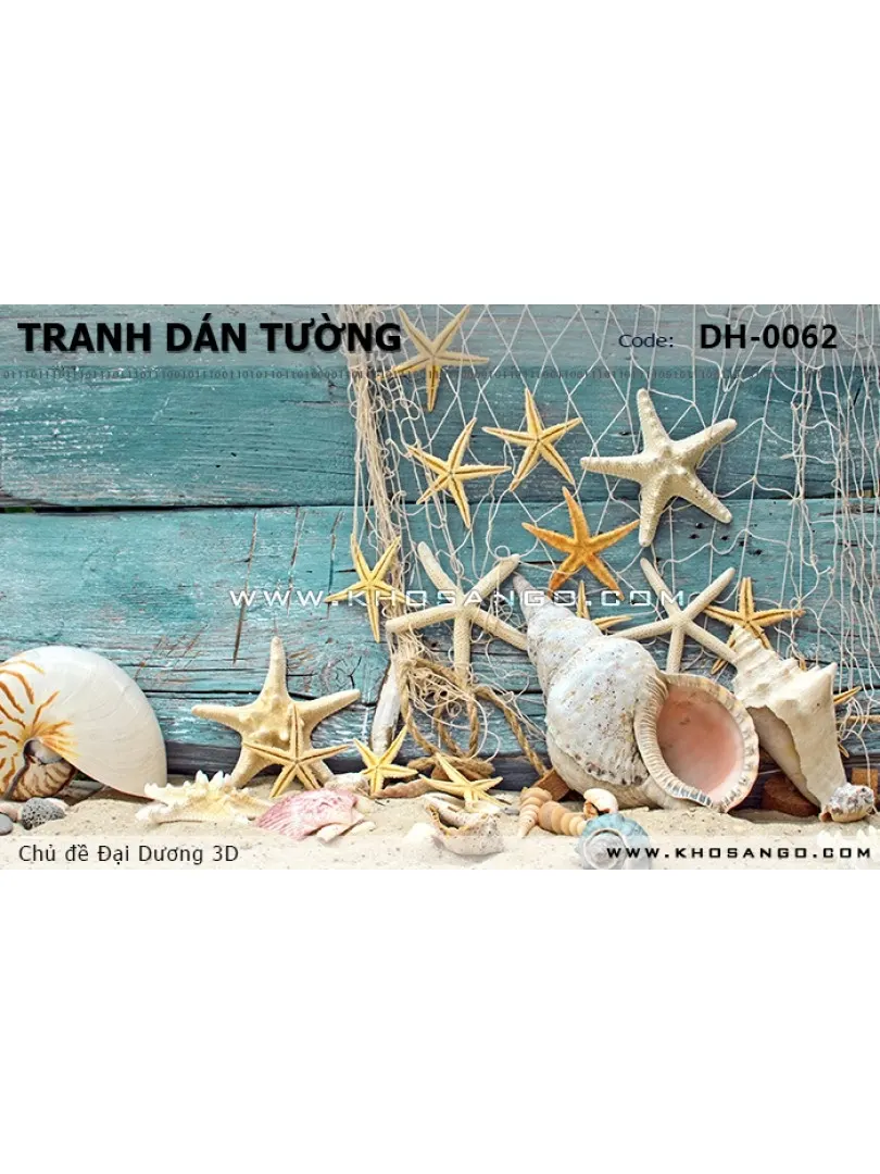 Tranh dán tường Đại Dương 3D DH-0062