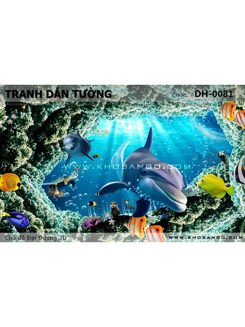 Tranh dán tường Đại Dương 3D DH-0081
