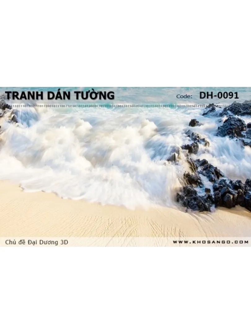 Tranh dán tường Đại Dương 3D DH-0091
