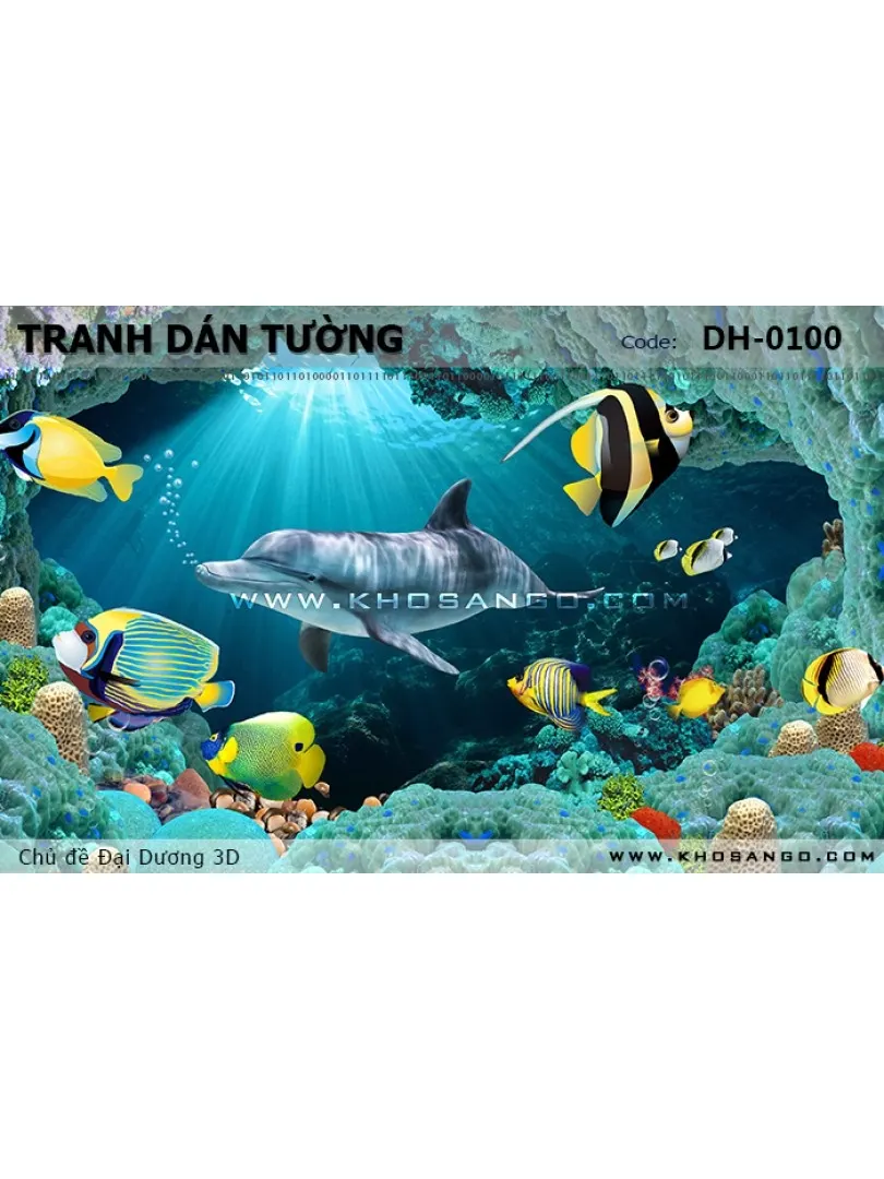 Tranh dán tường Đại Dương 3D DH-0100