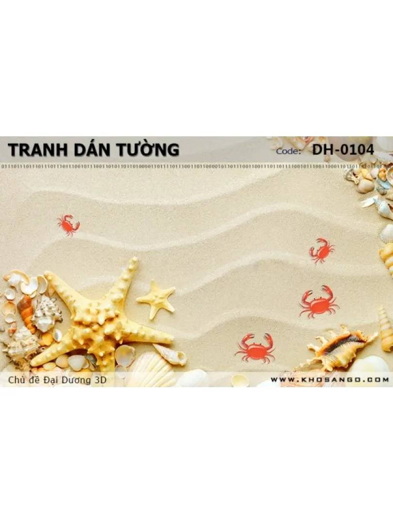 Tranh dán tường Đại Dương 3D DH-0104