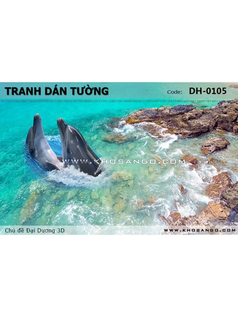 Tranh dán tường Đại Dương 3D DH-0105