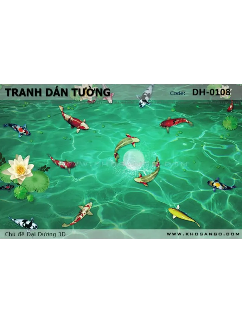 Tranh dán tường Đại Dương 3D DH-0108