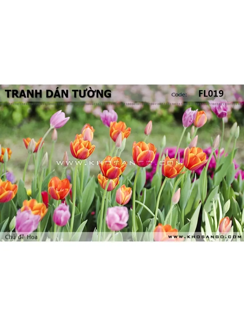 Tranh dán tường Hoa FL019