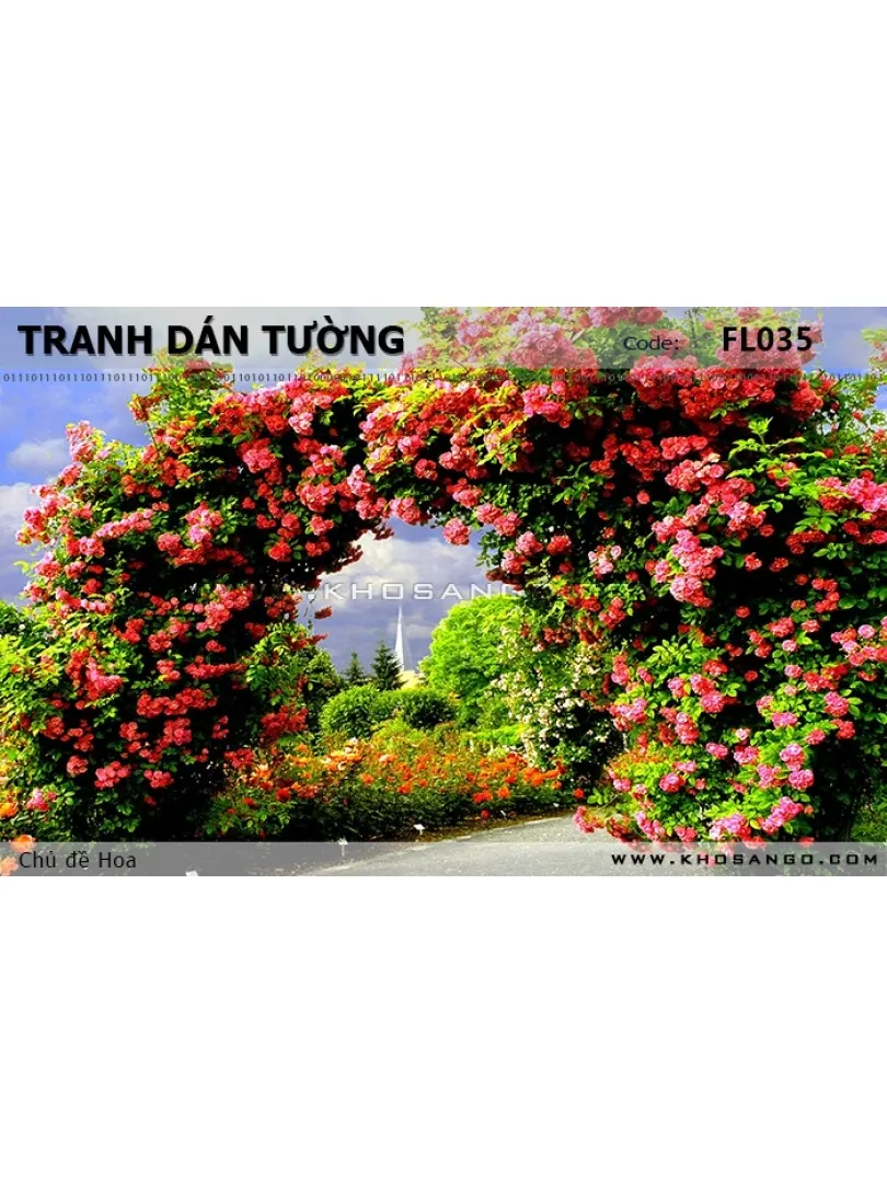 Tranh dán tường Hoa FL035