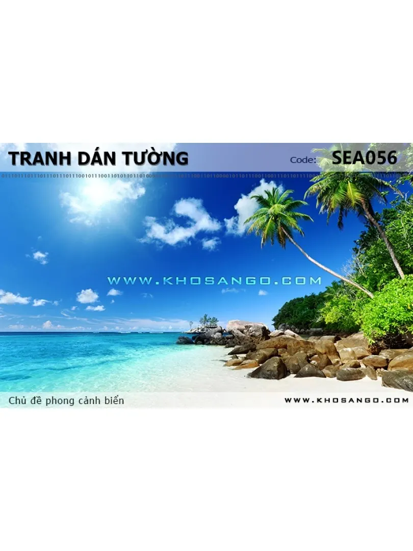 Tranh dán tường phong cảnh biển SEA056