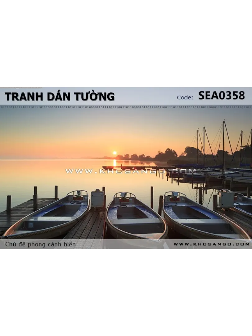 Tranh dán tường phong cảnh biển SEA358